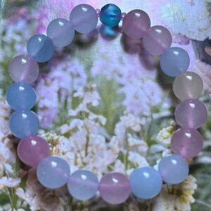 Elegant Multi Stone 10mm Morganite Beaded Bracelet